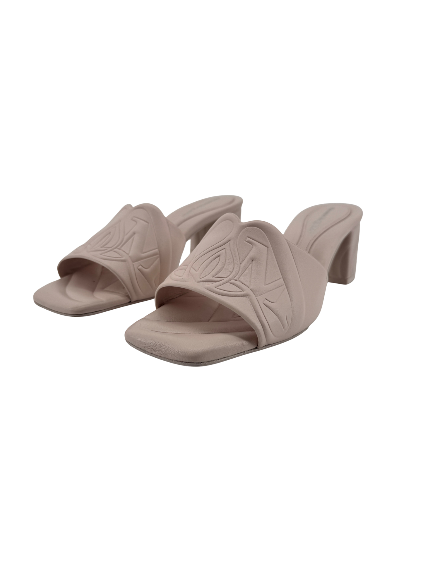 Sandales Alexander McQueen en cuir rose poudré – New Gloss Calf