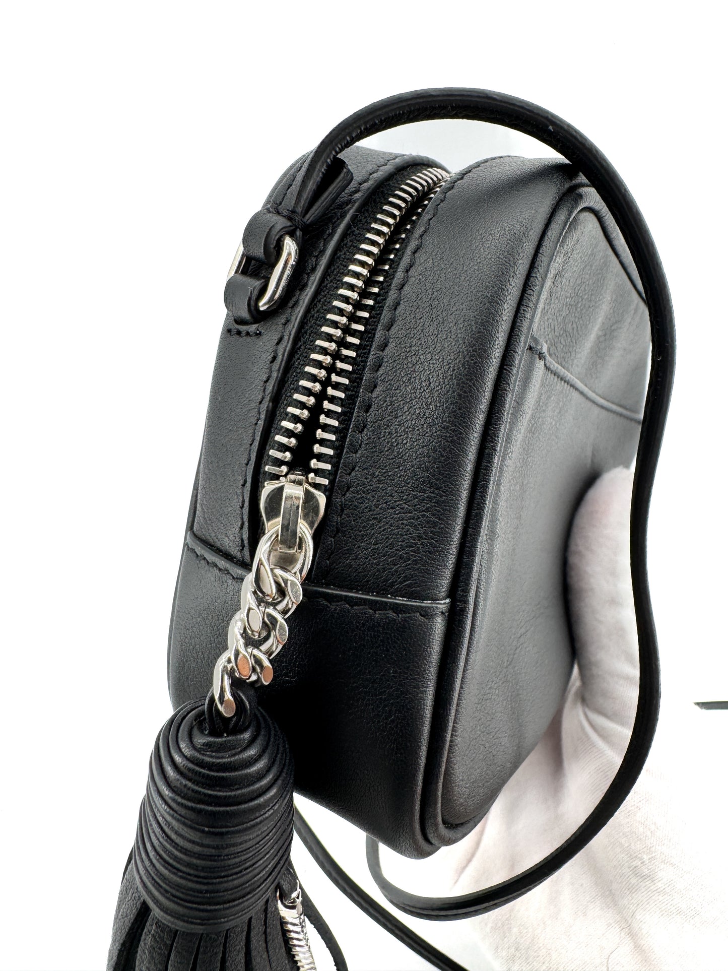 Sac Saint Laurent Blogger « Love » – Édition limitée en cuir noir brodé