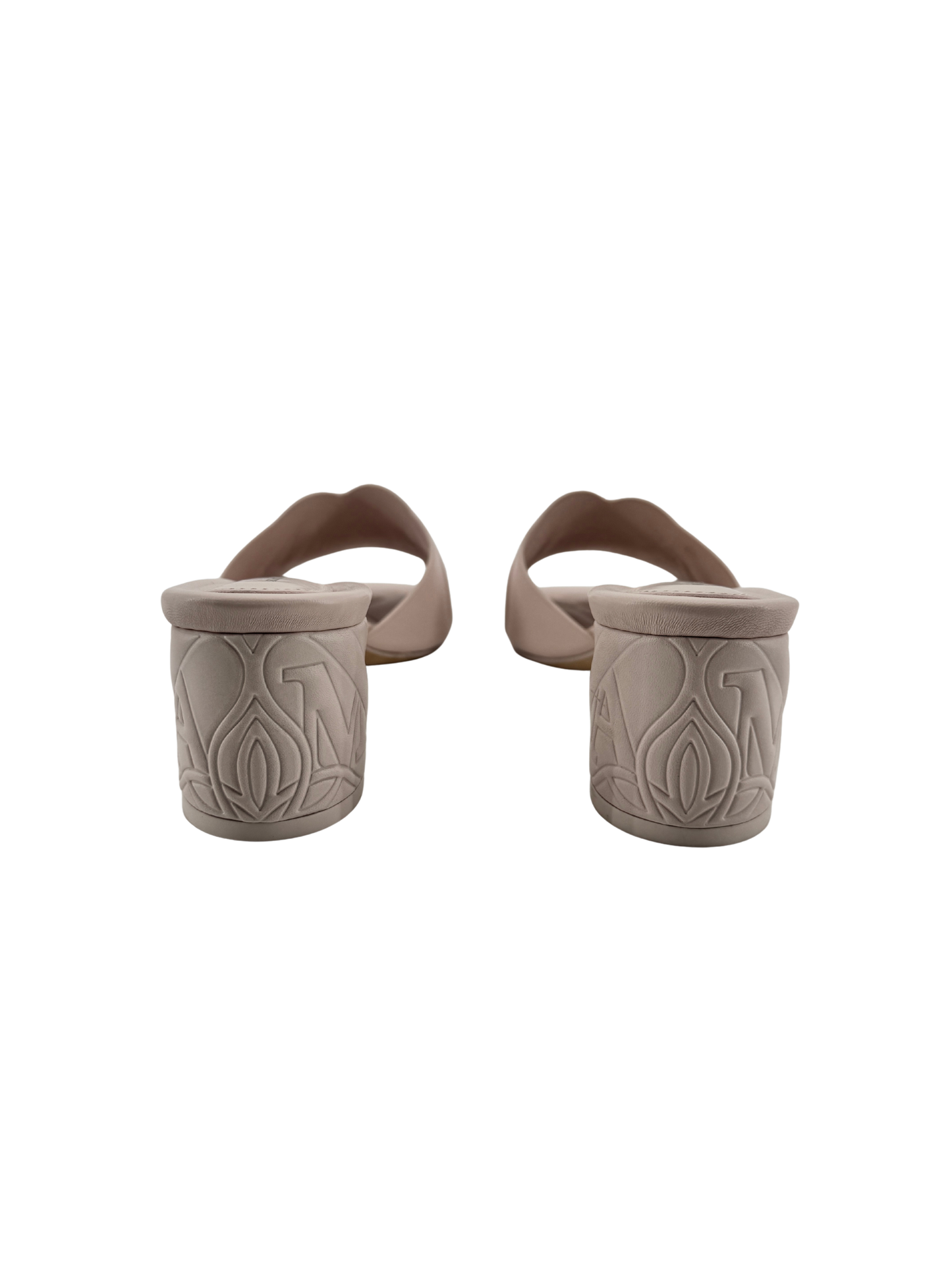 Sandales Alexander McQueen en cuir rose poudré – New Gloss Calf