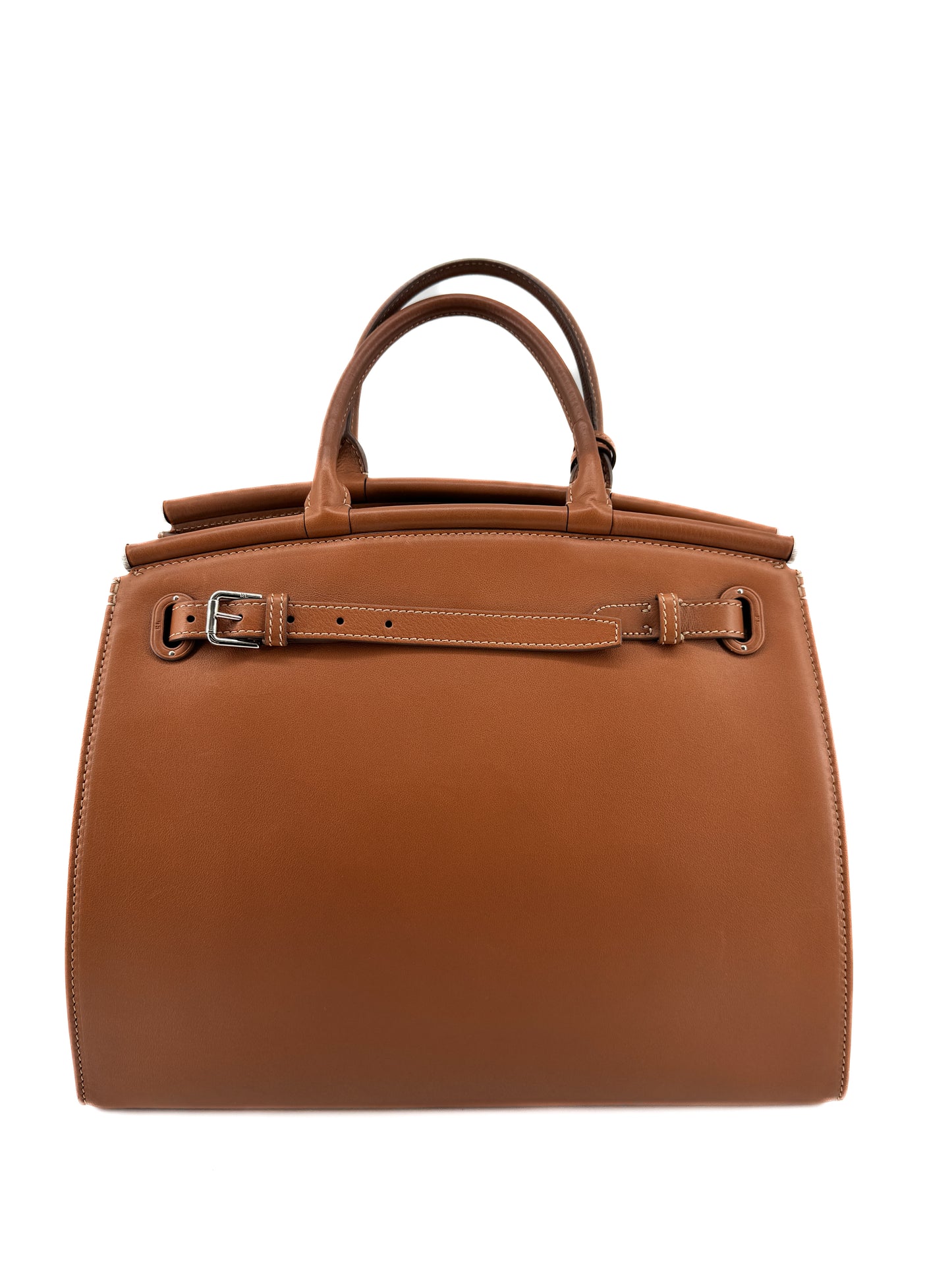 Sac RL50 Grand Modèle Ralph Lauren en Cuir Fauve – Élégance architecturale et artisanat d’exception