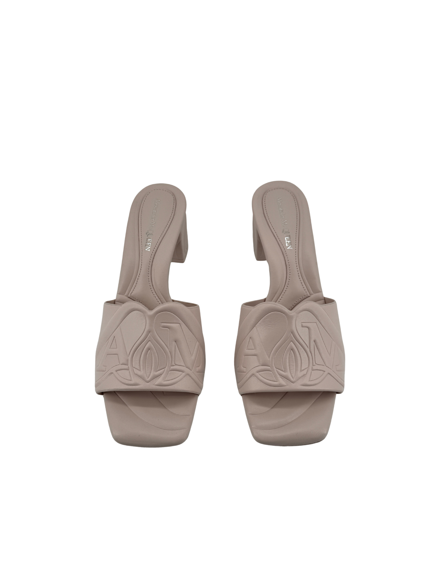 Sandales Alexander McQueen en cuir rose poudré – New Gloss Calf