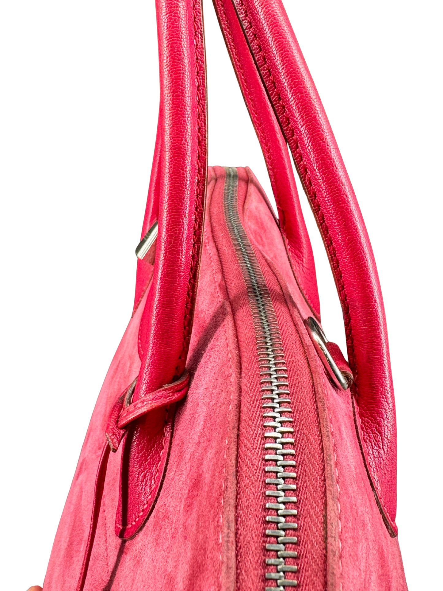 Sac Hermès Bolide 35 en Daim Rose Vintage – L’Élégance Intemporelle d’un Icône du Luxe