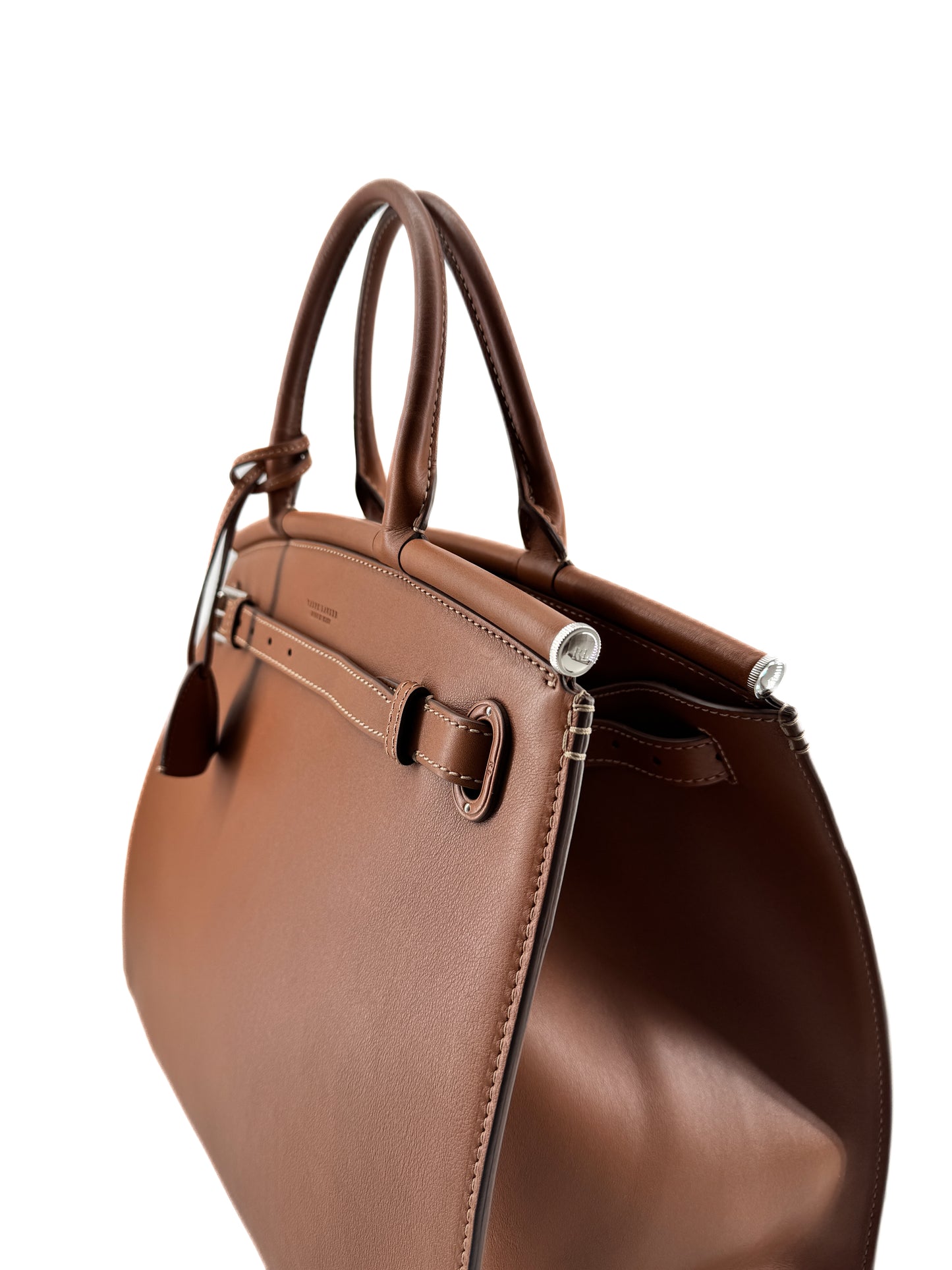 Sac RL50 Grand Modèle Ralph Lauren en Cuir Fauve – Élégance architecturale et artisanat d’exception