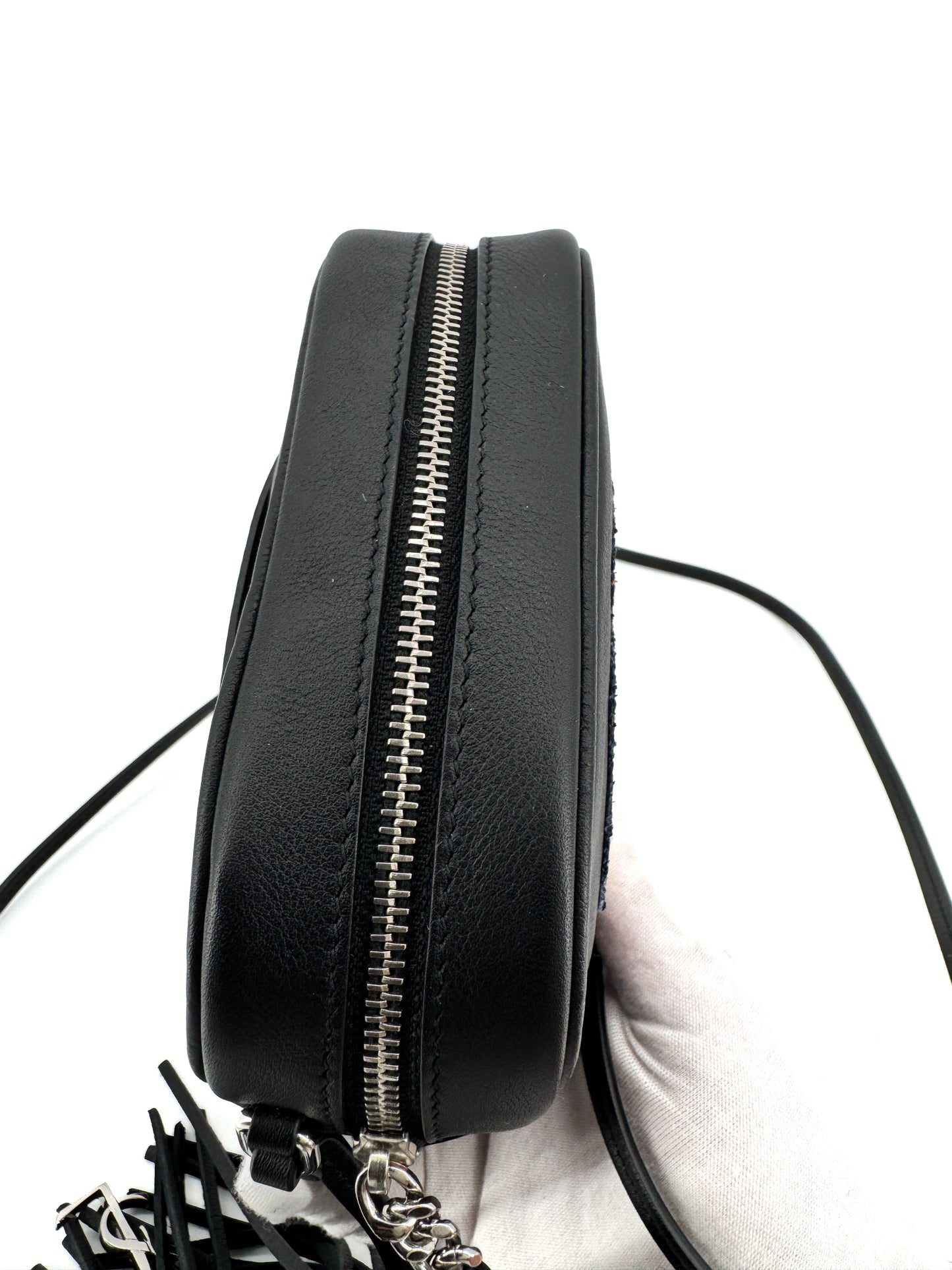 Sac Saint Laurent Blogger « Love » – Édition limitée en cuir noir brodé