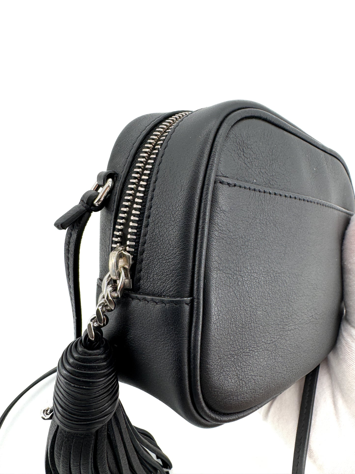 Sac Saint Laurent Blogger « Love » – Édition limitée en cuir noir brodé