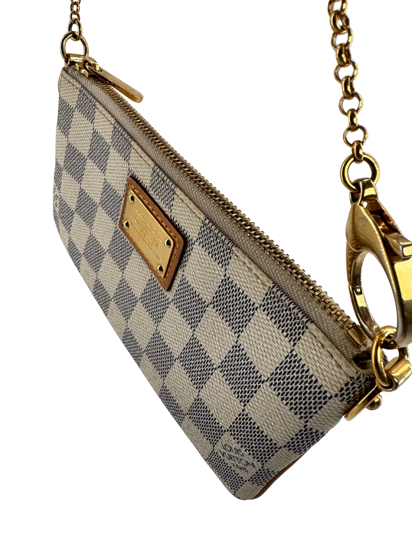Louis Vuitton Pochette Mila PM in Damier Azur canvas – Solar elegance and timeless style
