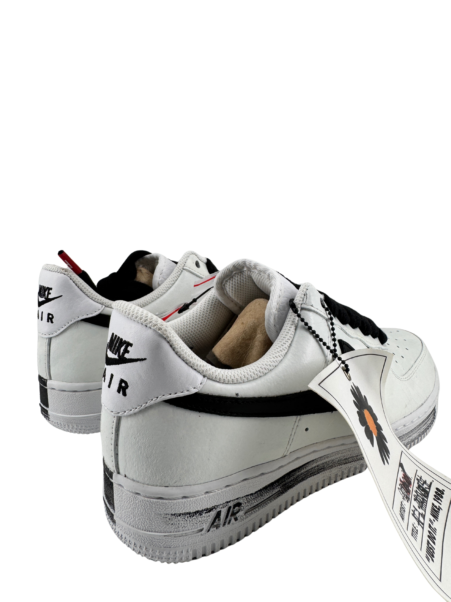 Nike x G-DRAGON (PEACEMINUSONE) — Air Force 1 Low “Para-Noise 2.0” cuir enduit blanc & swoosh noir (2020) | Réf. DD3223-100