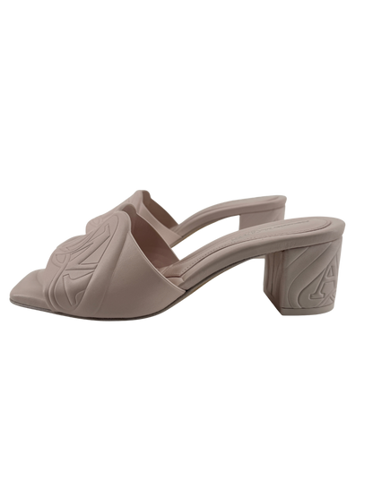 Sandales Alexander McQueen en cuir rose poudré – New Gloss Calf