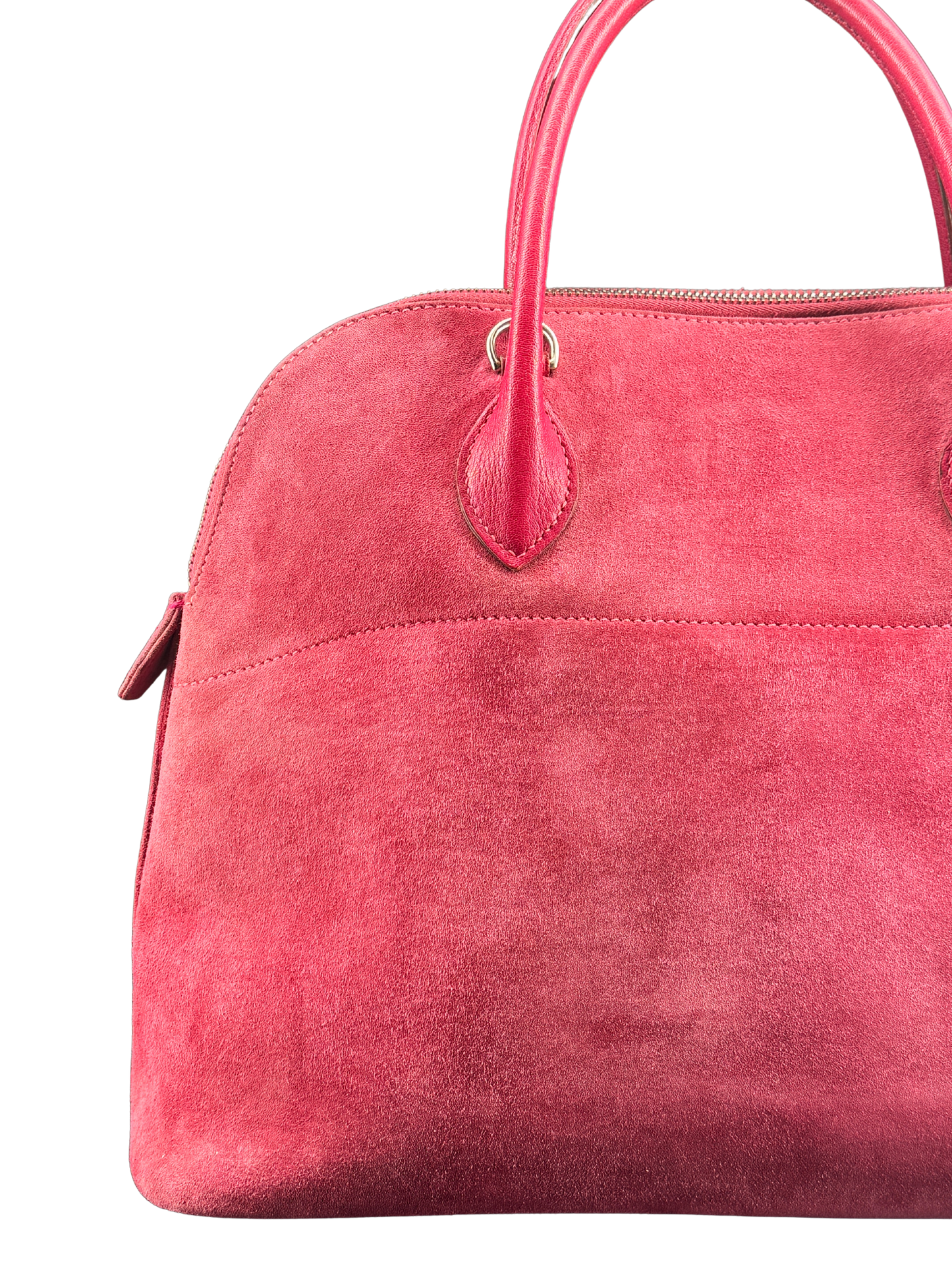 Sac Hermès Bolide 35 en Daim Rose Vintage – L’Élégance Intemporelle d’un Icône du Luxe