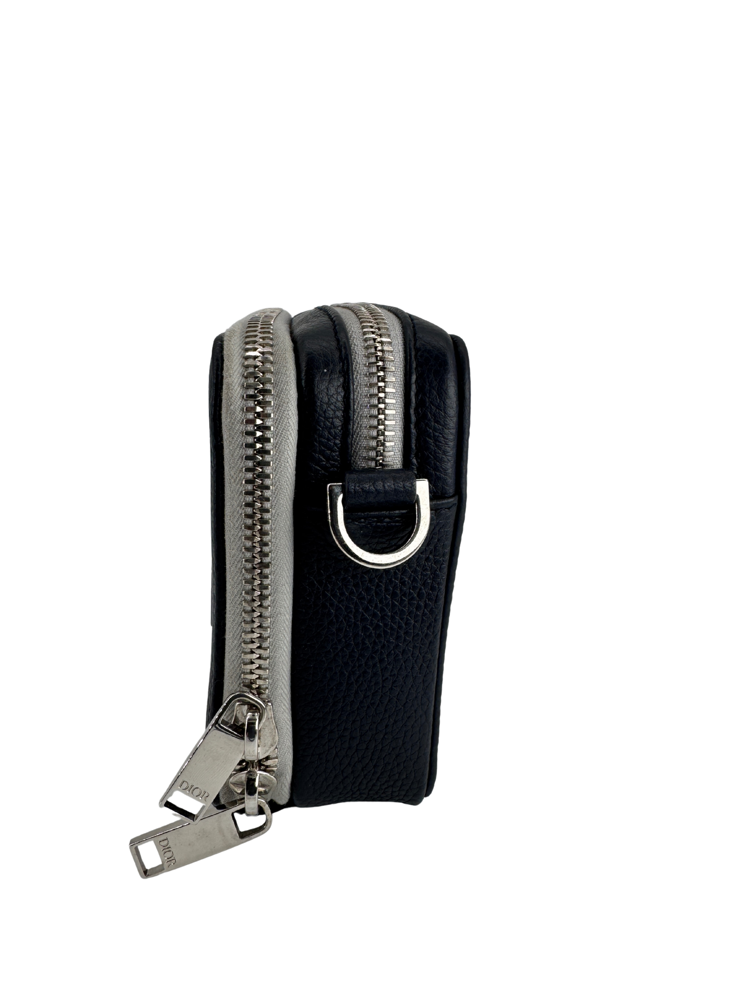 Dior Navy/Gray Leather Shoulder Bag — Contemporary Elegance by Dior