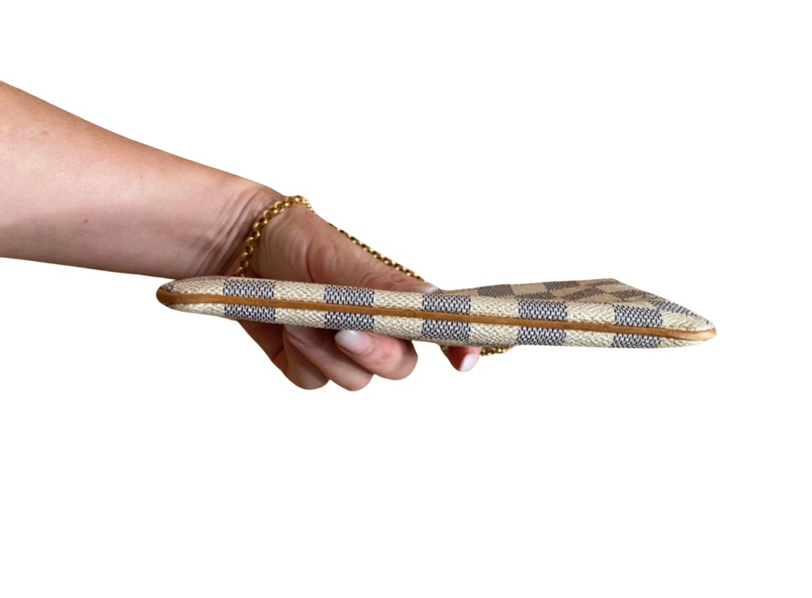 Louis Vuitton Pochette Mila PM in Damier Azur canvas – Solar elegance and timeless style