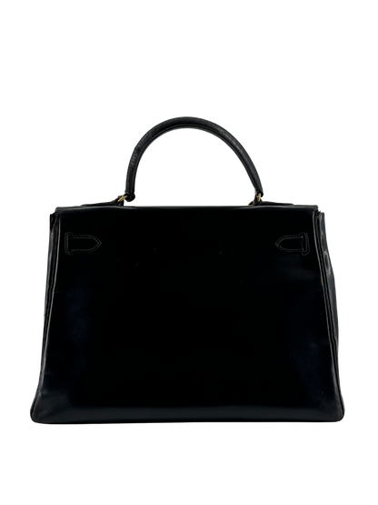 Hermès Kelly 32 Retourne — Veau Box Noir, circa 1965
