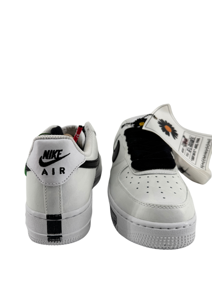 Nike x G-DRAGON (PEACEMINUSONE) — Air Force 1 Low “Para-Noise 2.0” cuir enduit blanc & swoosh noir (2020) | Réf. DD3223-100