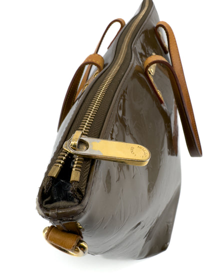 Sac Louis Vuitton Bellevue PM en cuir verni Monogram marron