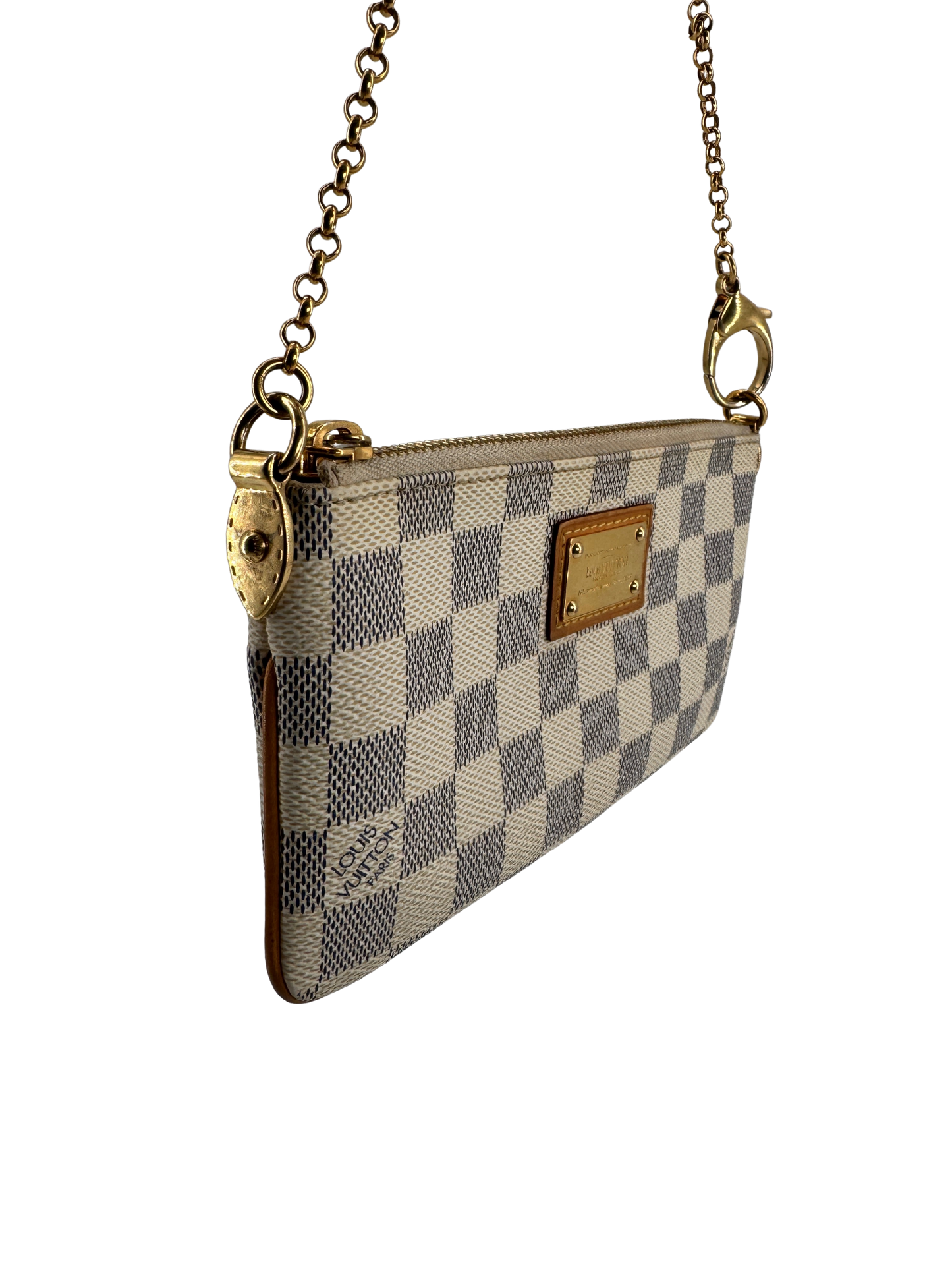 Louis Vuitton Pochette Mila PM in Damier Azur canvas – Solar elegance and timeless style