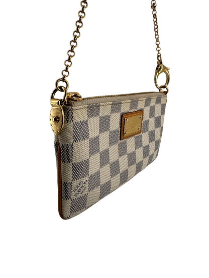 Louis Vuitton Pochette Mila PM in Damier Azur canvas – Solar elegance and timeless style