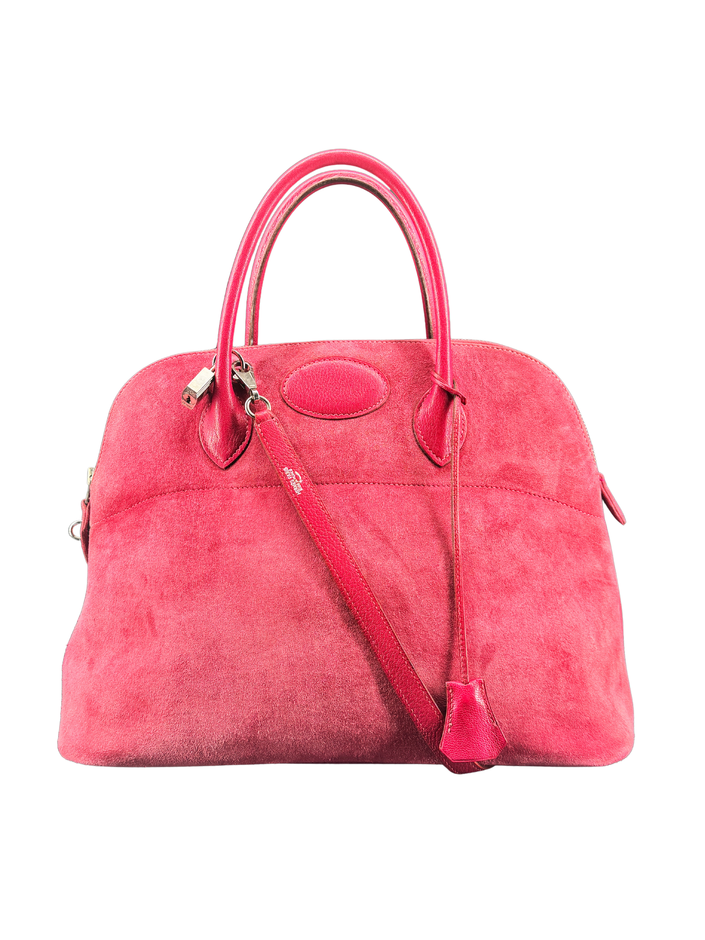 Sac Hermès Bolide 35 en Daim Rose Vintage – L’Élégance Intemporelle d’un Icône du Luxe