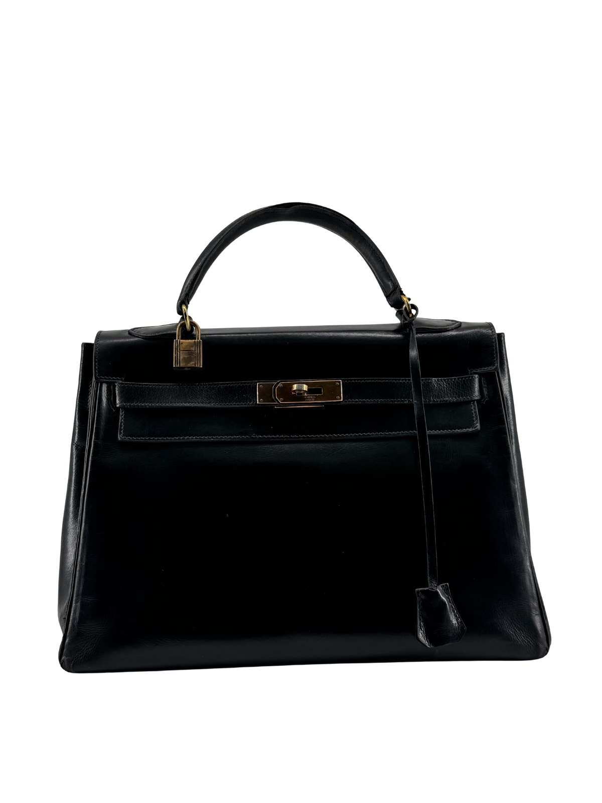 Hermès Kelly 32 Retourne — Veau Box Noir, circa 1965