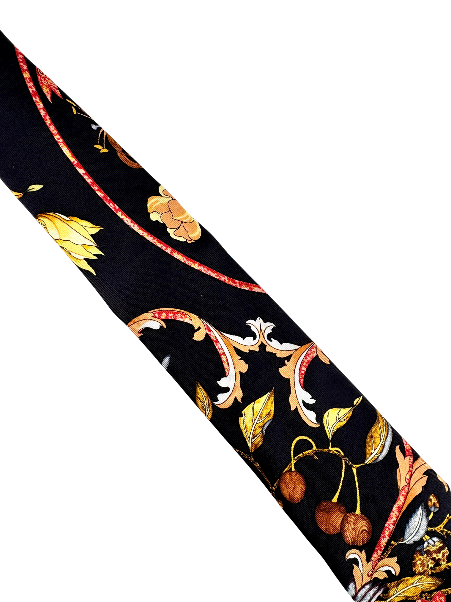 Hermès — Cravate Soie Noir, Jardin Floral