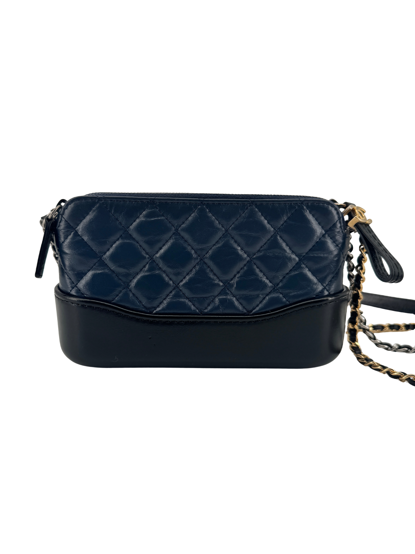 Chanel Gabrielle Small in quilted blue and black lambskin – Timeless elegance of 2018