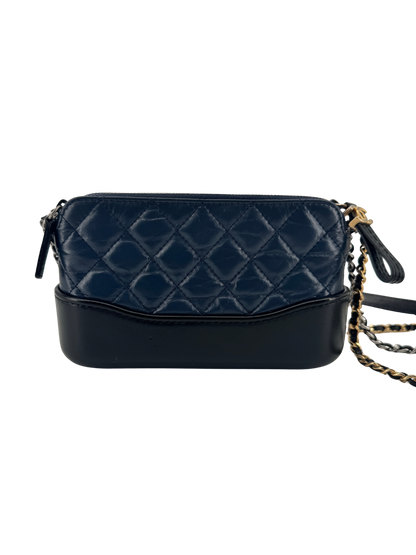 Chanel Gabrielle Small in quilted blue and black lambskin – Timeless elegance of 2018