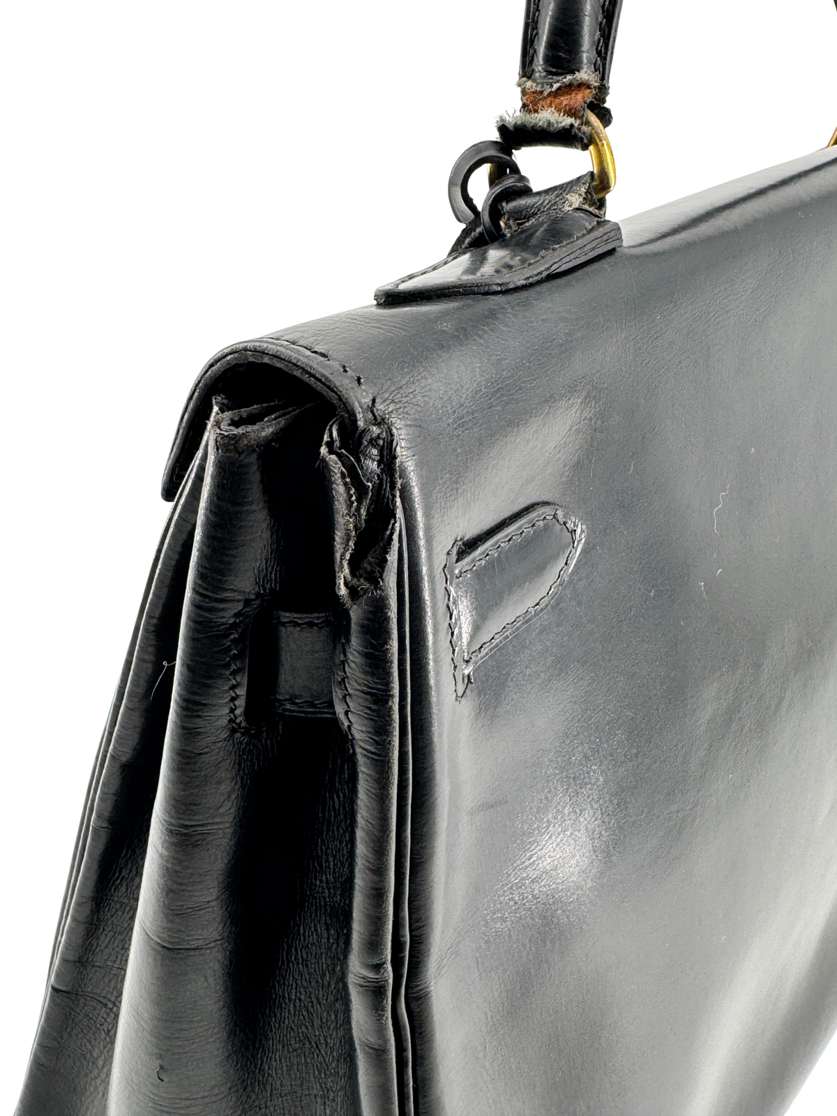 Hermès Kelly 32 Retourne — Veau Box Noir, circa 1965