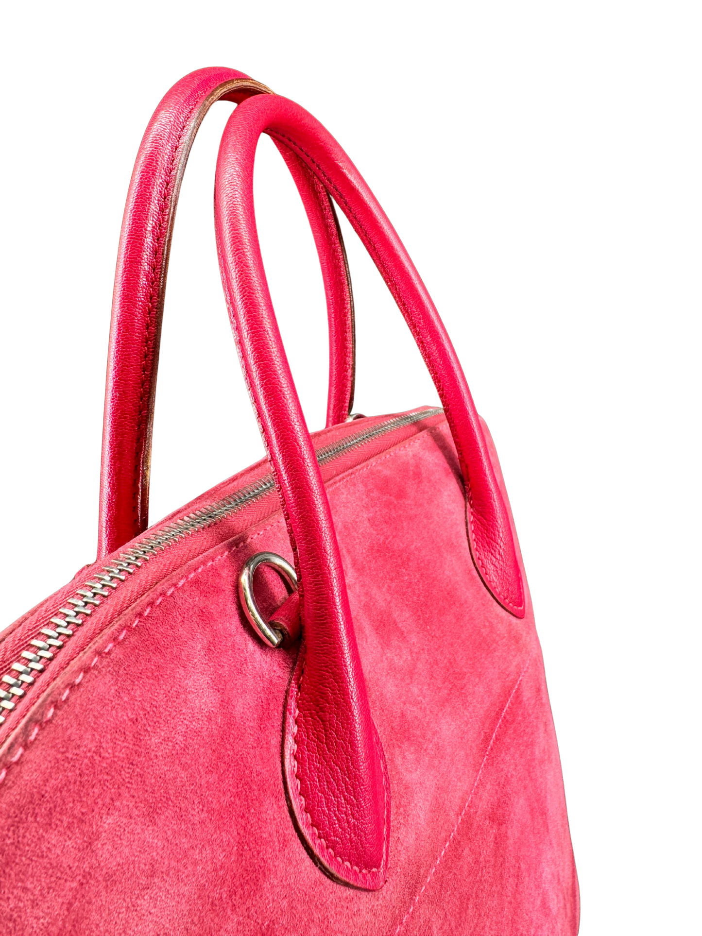 Sac Hermès Bolide 35 en Daim Rose Vintage – L’Élégance Intemporelle d’un Icône du Luxe