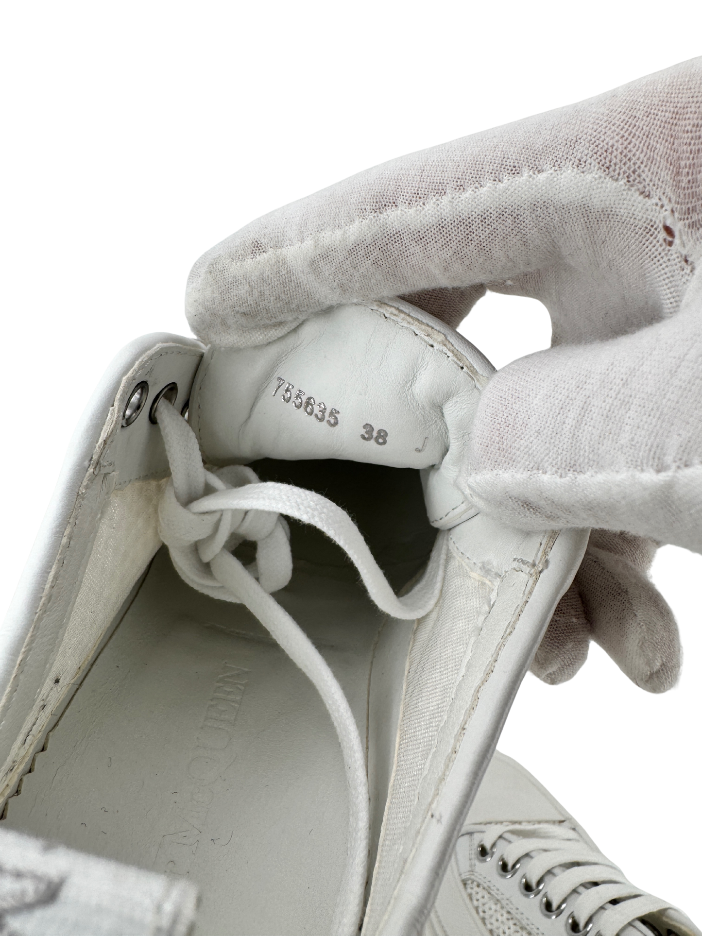 Alexander McQueen — Tread Slick Raffia Blanc, T.38