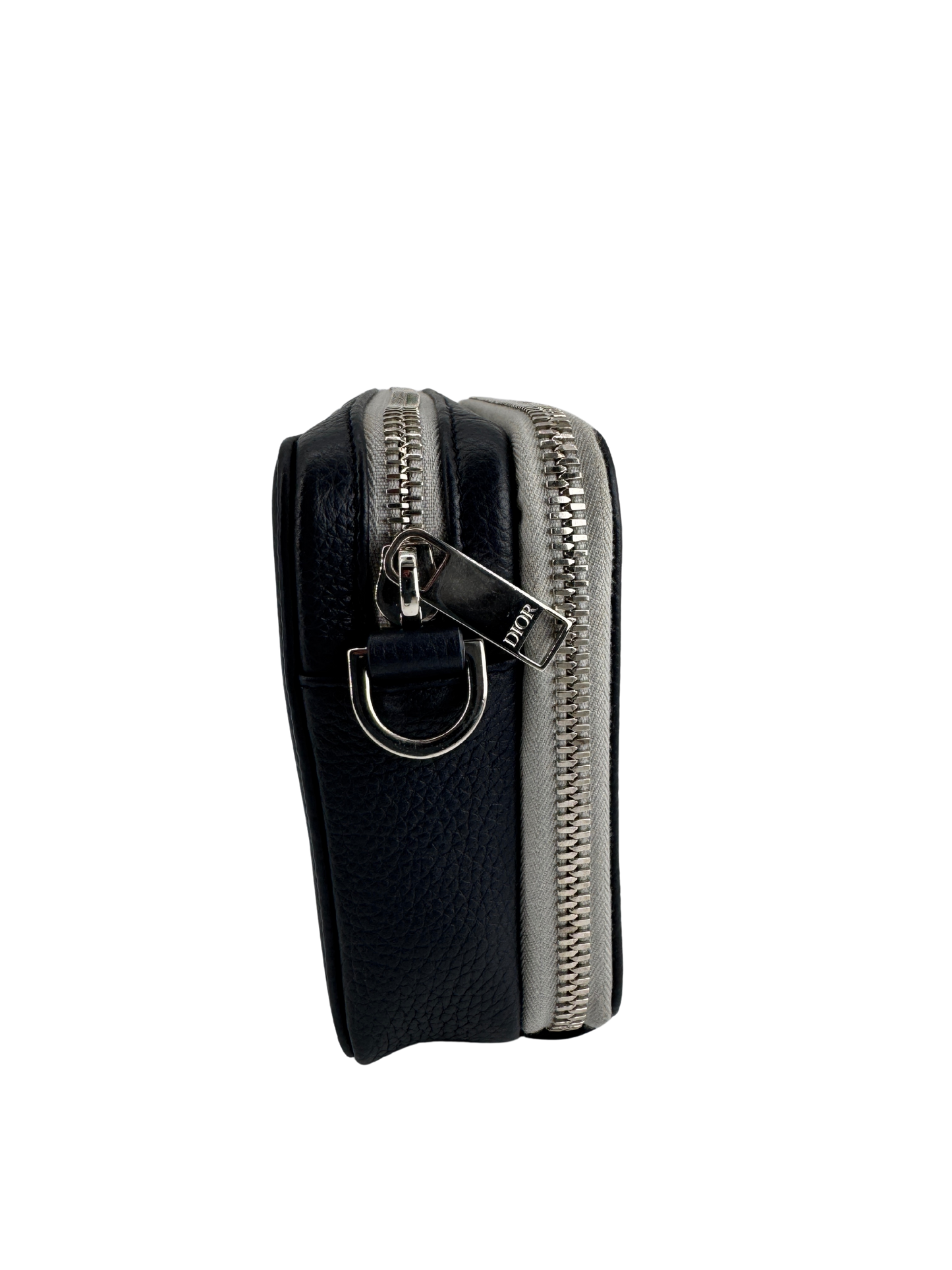 Dior Navy/Gray Leather Shoulder Bag — Contemporary Elegance by Dior