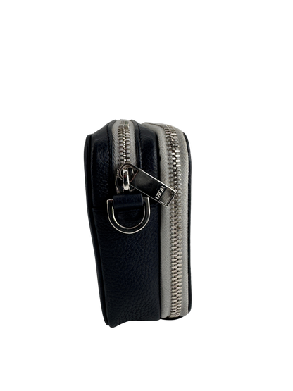 Dior Navy/Gray Leather Shoulder Bag — Contemporary Elegance by Dior