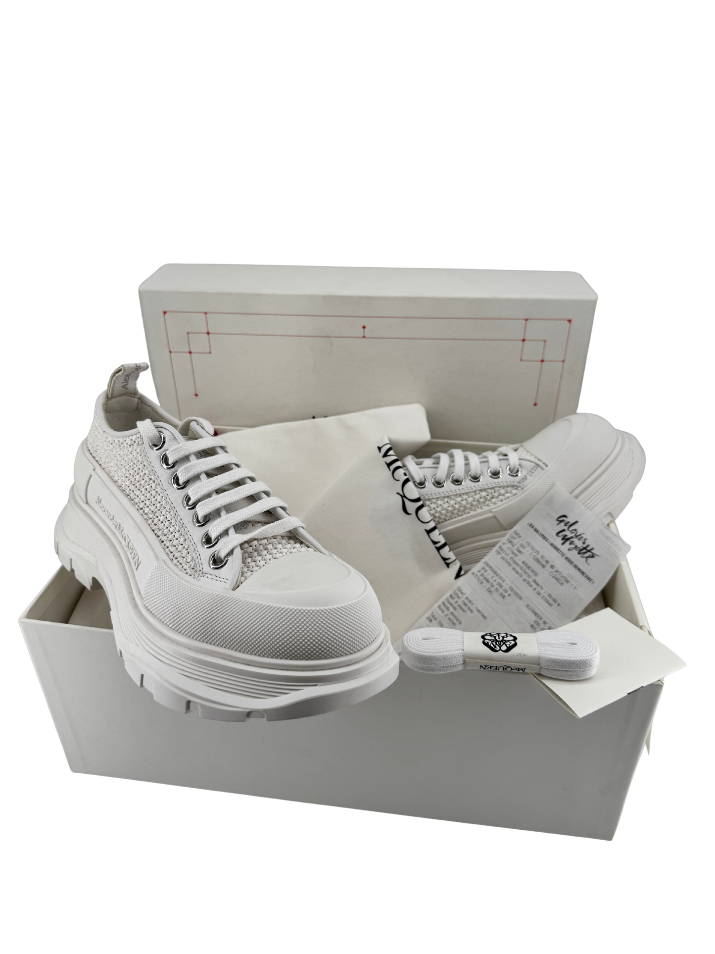 Alexander McQueen — Tread Slick Raffia Blanc, T.38