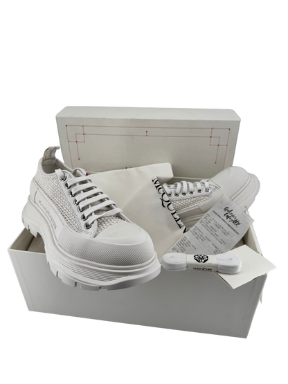 Alexander McQueen — Tread Slick Raffia Blanc, T.38