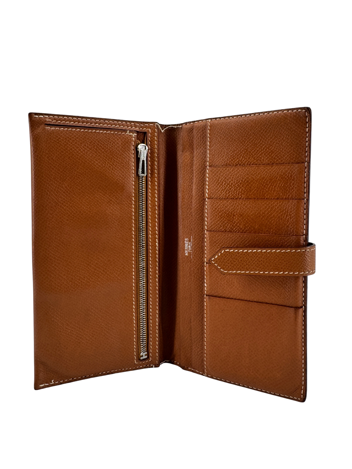 Hermès Béarn Soufflet — Cuir Epsom Gold, Fermoir H Palladié