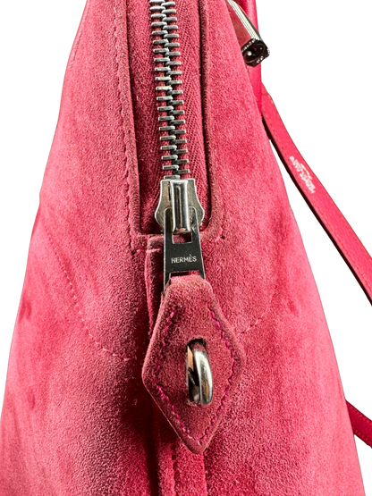 Sac Hermès Bolide 35 en Daim Rose Vintage – L’Élégance Intemporelle d’un Icône du Luxe