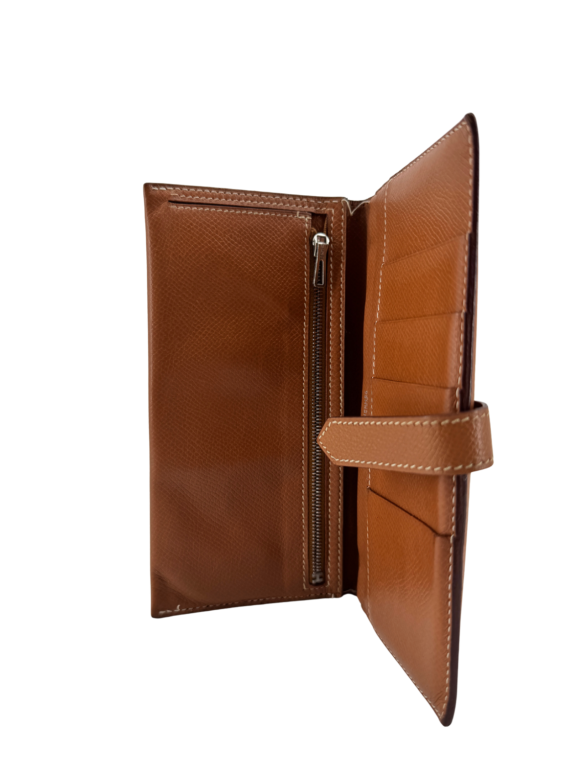 Hermès Béarn Soufflet — Cuir Epsom Gold, Fermoir H Palladié