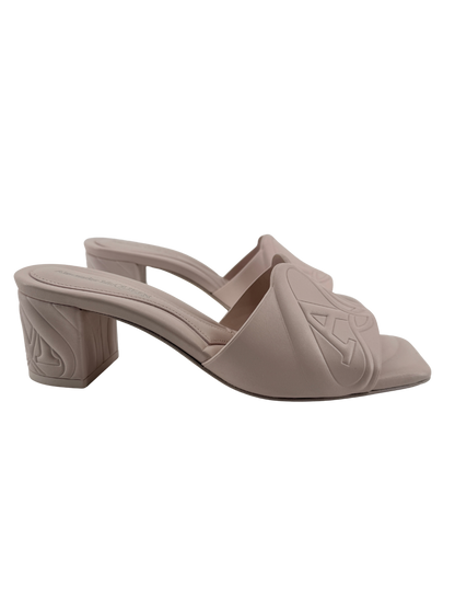 Sandales Alexander McQueen en cuir rose poudré – New Gloss Calf
