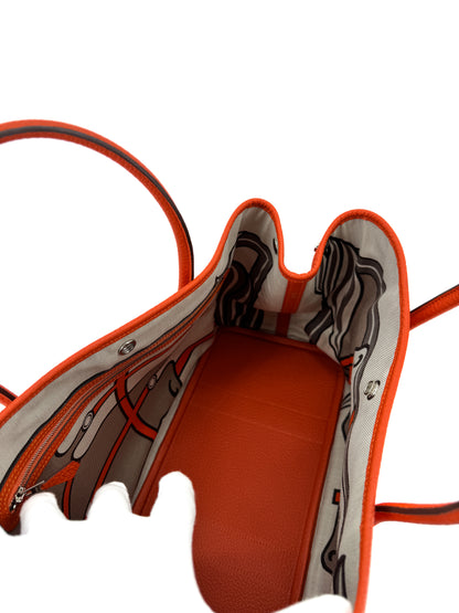 Hermès Garden Party 36 en cuir Clémence orange – L’élégance du cabas iconique au format généreux
