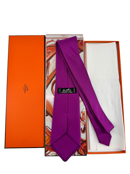 Hermès — Cravate Soie Violine, Sigle H
