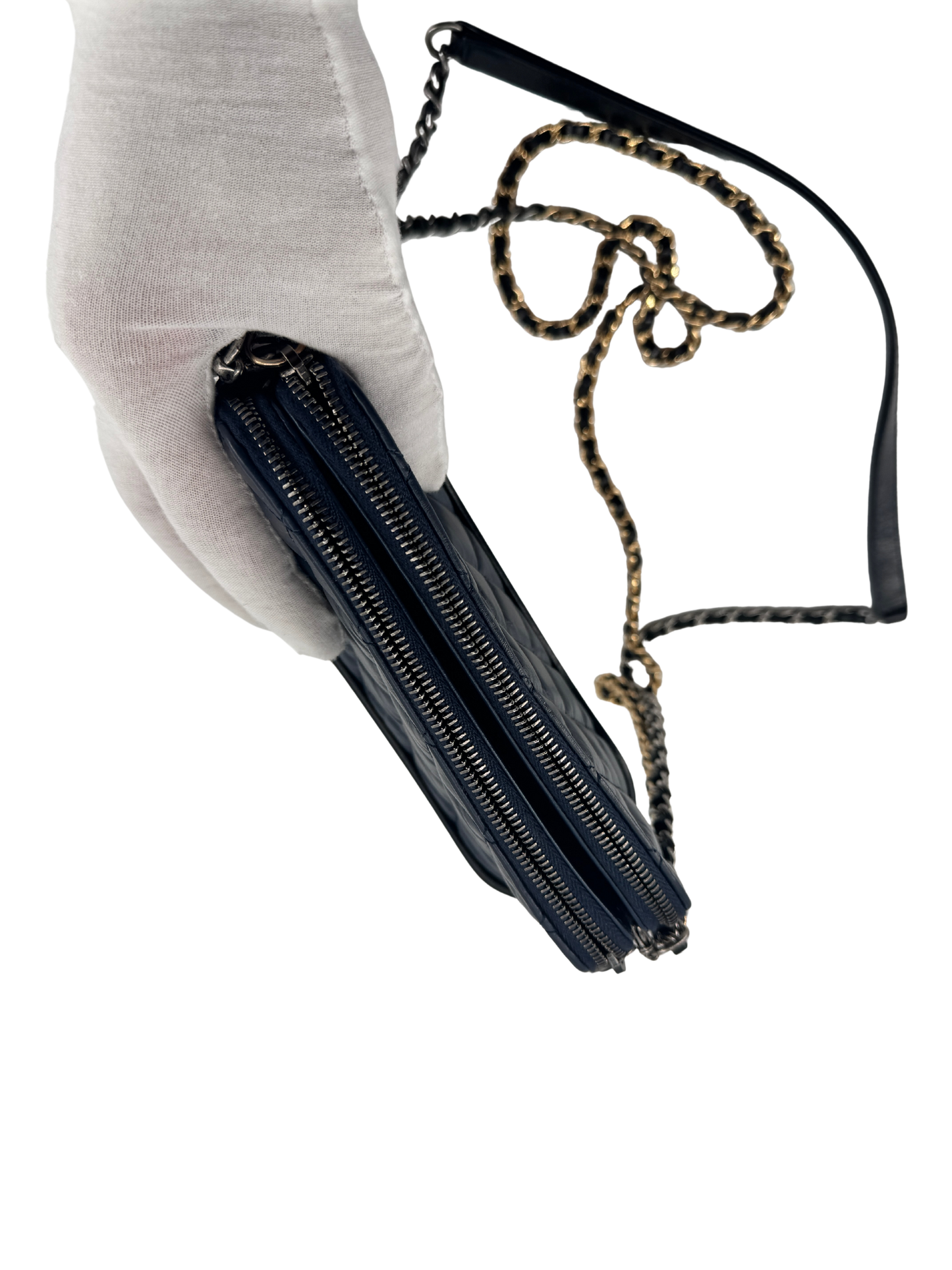 Chanel Gabrielle Small in quilted blue and black lambskin – Timeless elegance of 2018