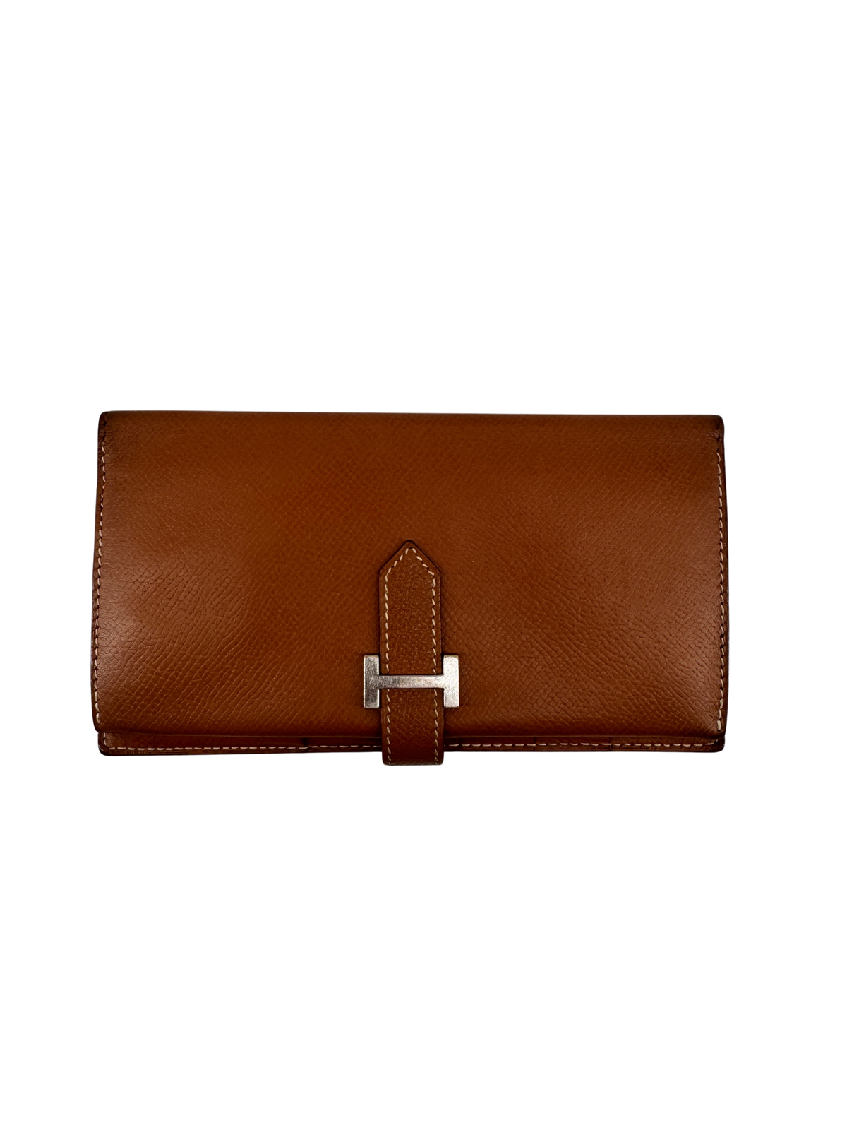 Hermès Béarn Soufflet — Cuir Epsom Gold, Fermoir H Palladié