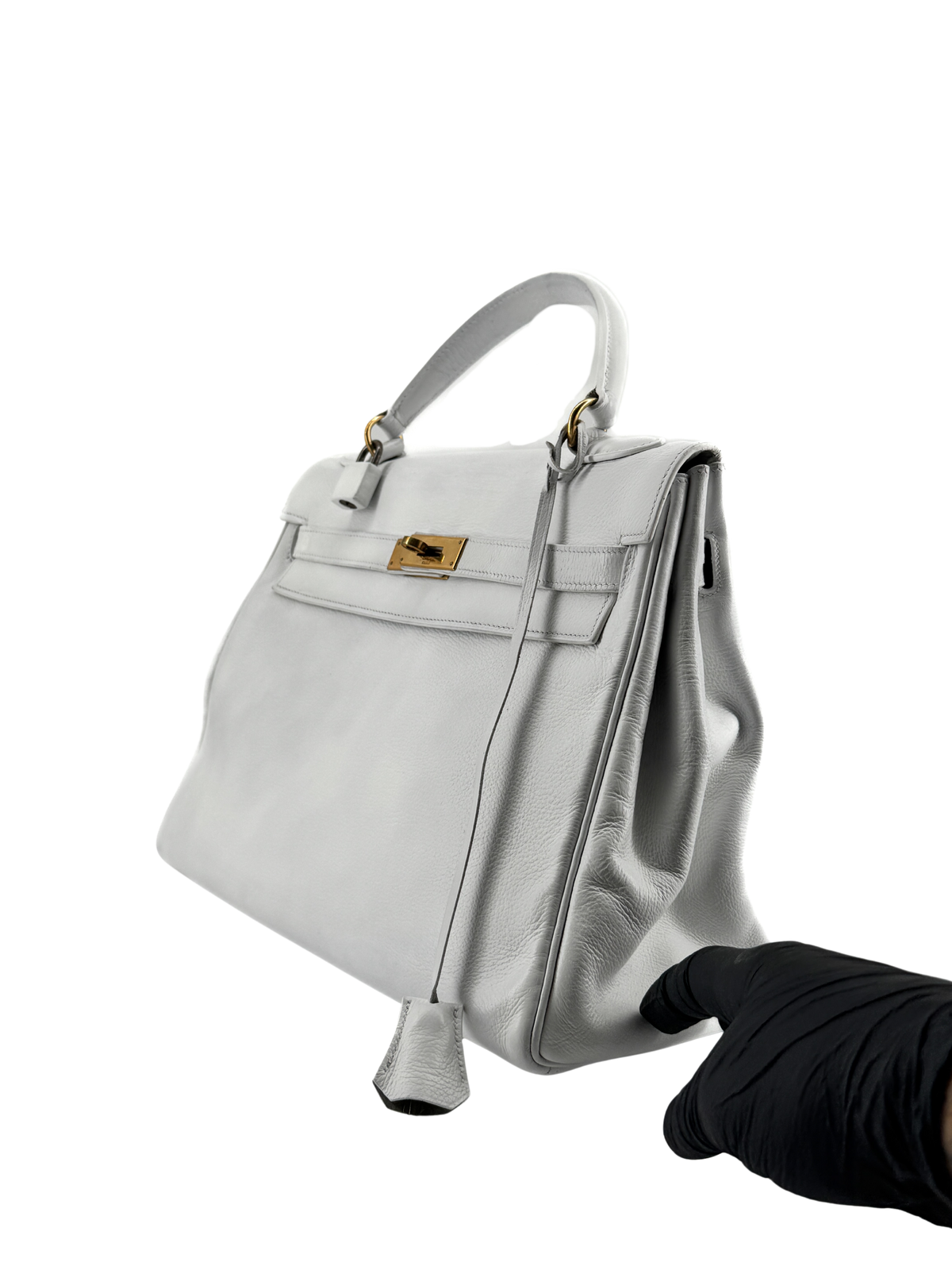 Hermès Kelly Retourné 32 — Veau Grainé Blanc, circa 1965
