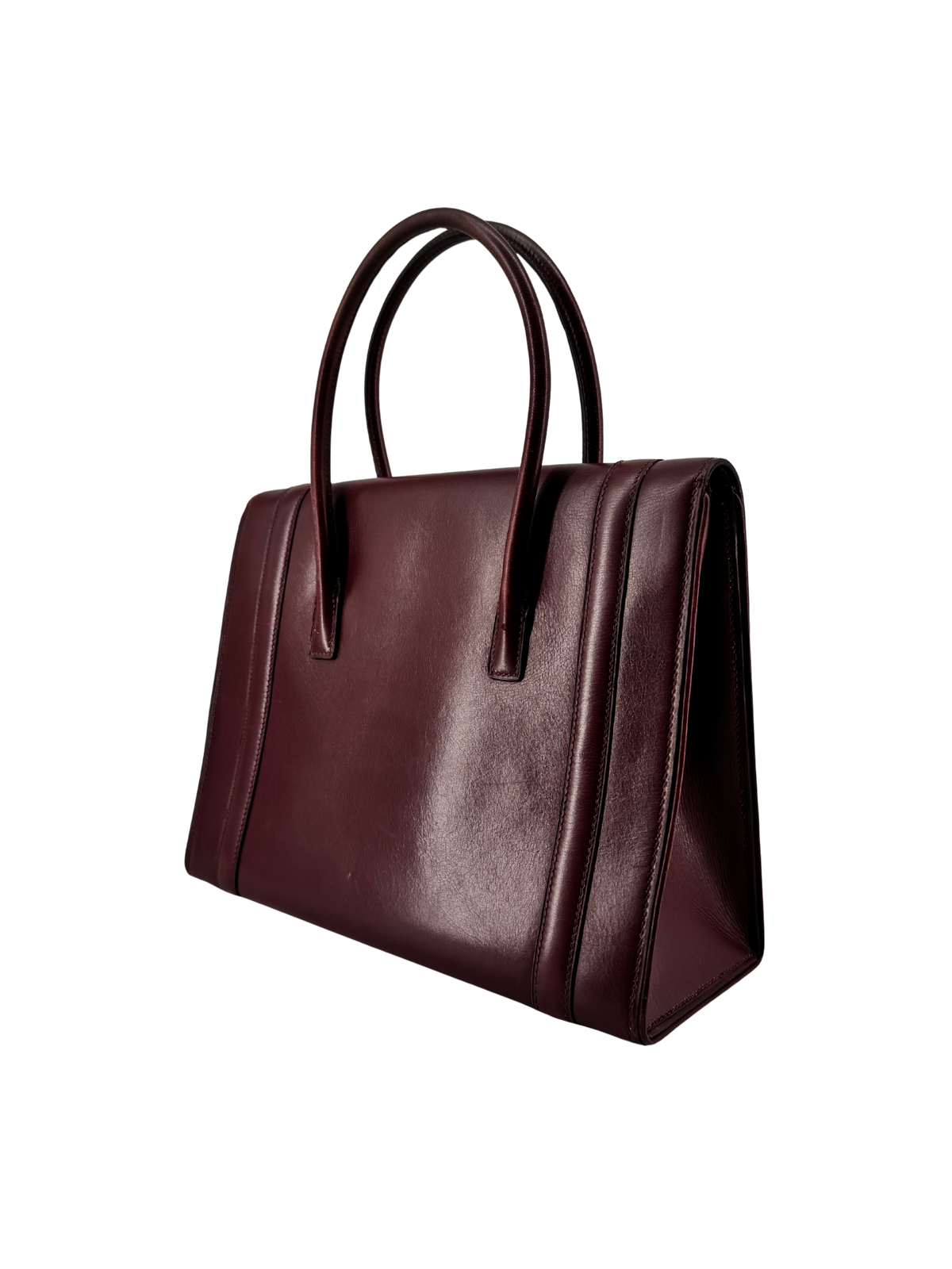 Sac Hermès Drag 27 Vintage Circa 1970 en Cuir Box Rouge, Doublure Chèvre Rouge, Bijouterie Plaquée Or — Pièce expertisée