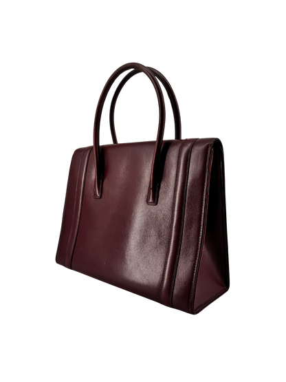 Sac Hermès Drag 27 Vintage Circa 1970 en Cuir Box Rouge, Doublure Chèvre Rouge, Bijouterie Plaquée Or — Pièce expertisée