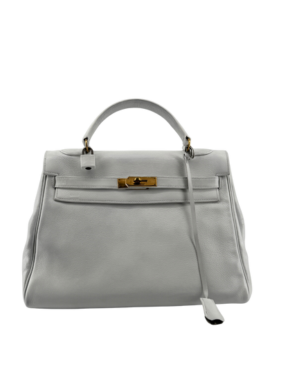 Hermès Kelly Retourné 32 — Veau Grainé Blanc, circa 1965
