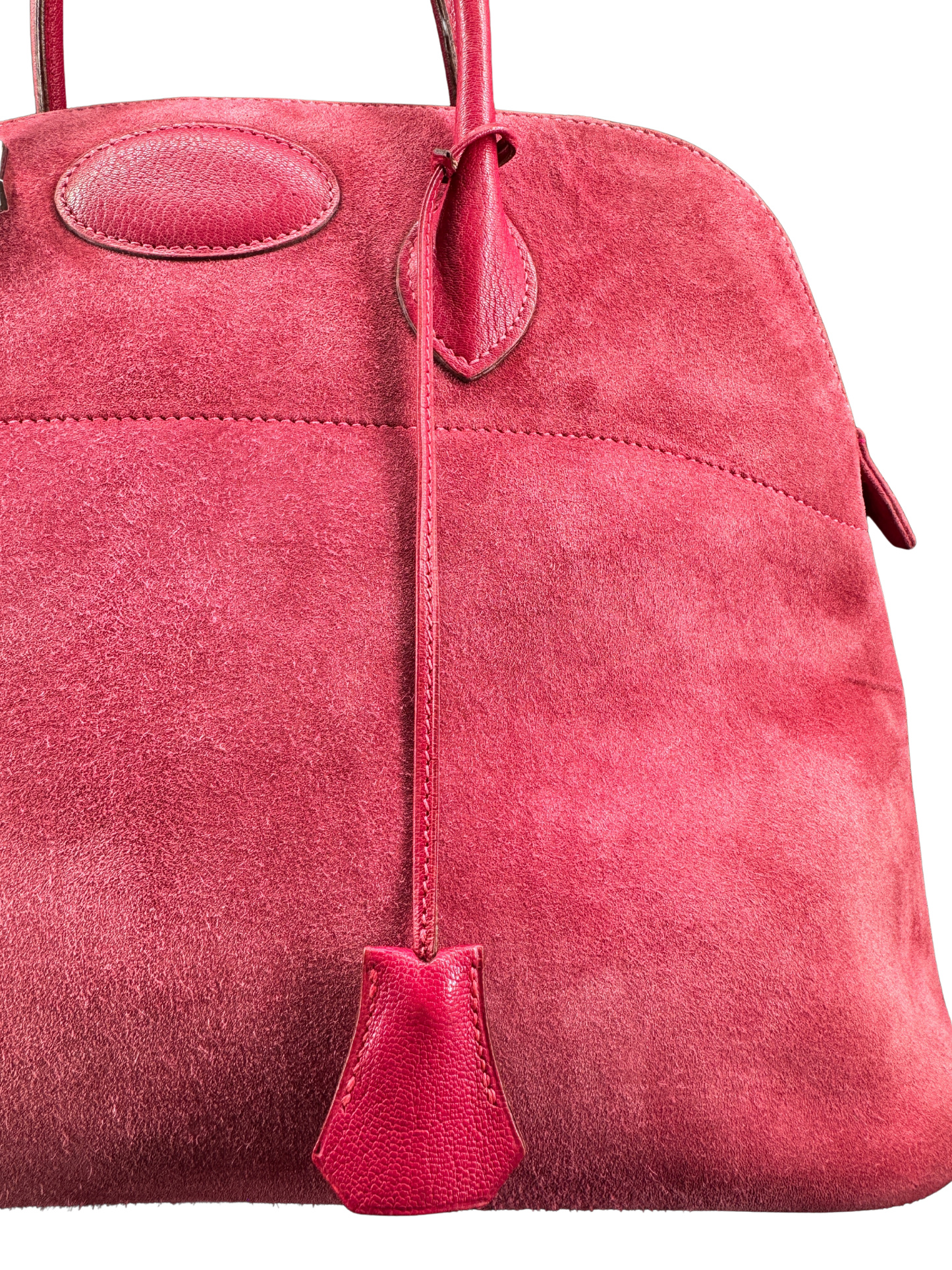 Sac Hermès Bolide 35 en Daim Rose Vintage – L’Élégance Intemporelle d’un Icône du Luxe
