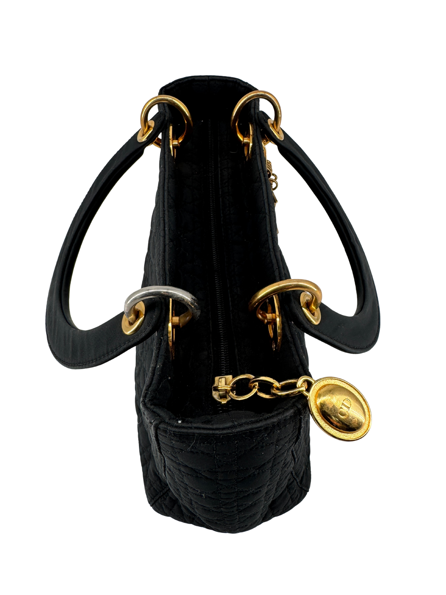 Lady Dior Navy Blue Nylon Cannage Bag