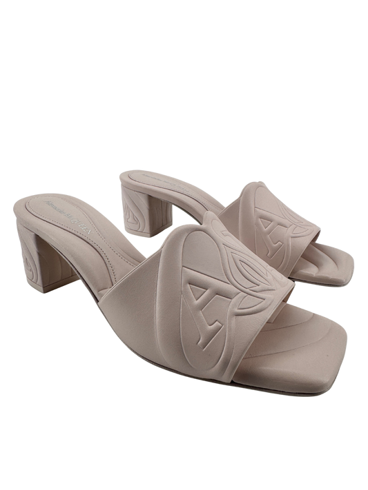 Sandales Alexander McQueen en cuir rose poudré – New Gloss Calf