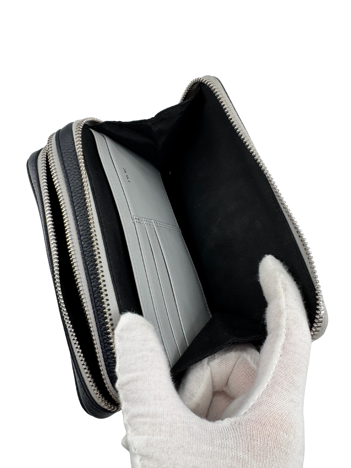 Dior Navy/Gray Leather Shoulder Bag — Contemporary Elegance by Dior