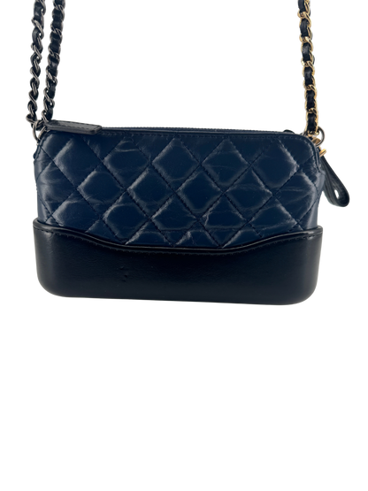 Chanel Gabrielle Small in quilted blue and black lambskin – Timeless elegance of 2018