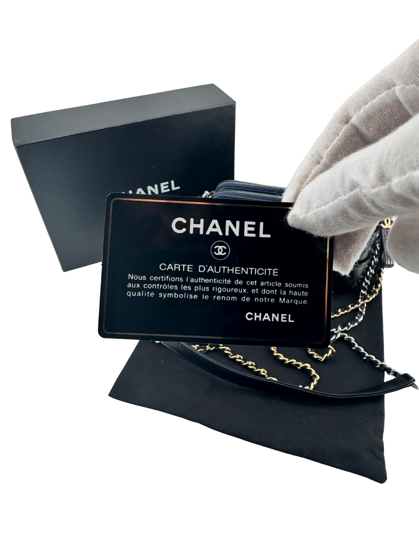 Chanel Gabrielle Small in quilted blue and black lambskin – Timeless elegance of 2018